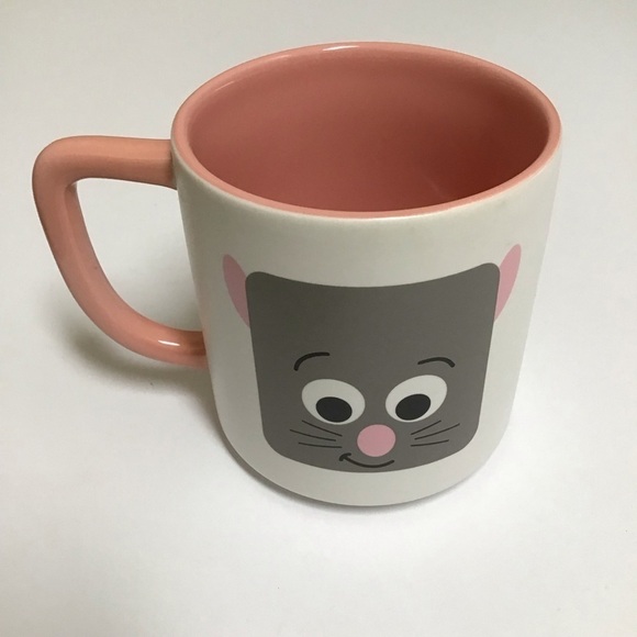 Disney Pixar Ratatouille Remy Coffee Mug 3 3/4” Tea Cup Pink Vintage Retired - Picture 1 of 13